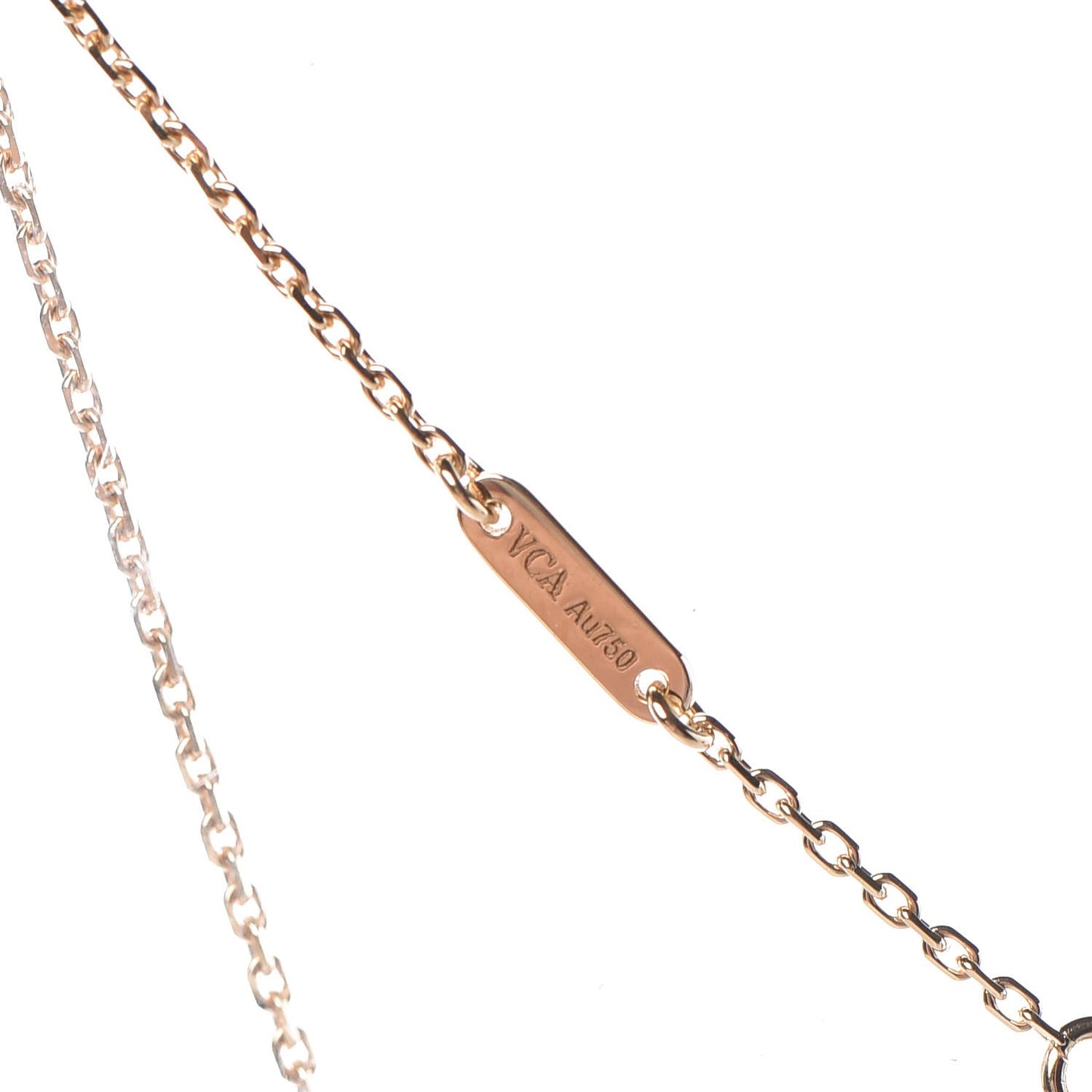 18K Yellow Gold Mother of Pearl Sweet Alhambra Pendant Necklace