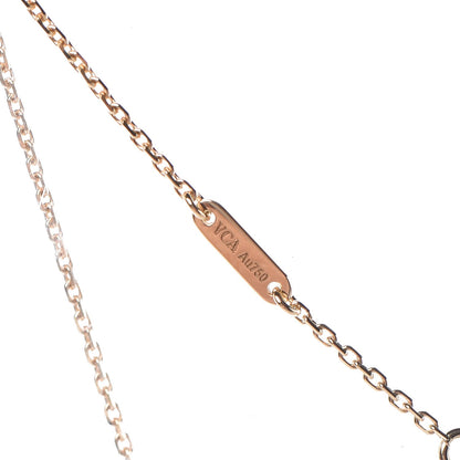 Van Cleef & Arpels 18K Yellow Gold Mother of Pearl Sweet Alhambra Pendant Necklace 7 of 9