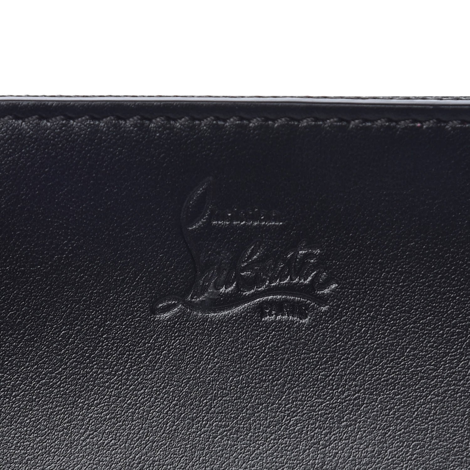 Christian Louboutin Calfskin Loubicute Charms Clutch Black 8 of 9