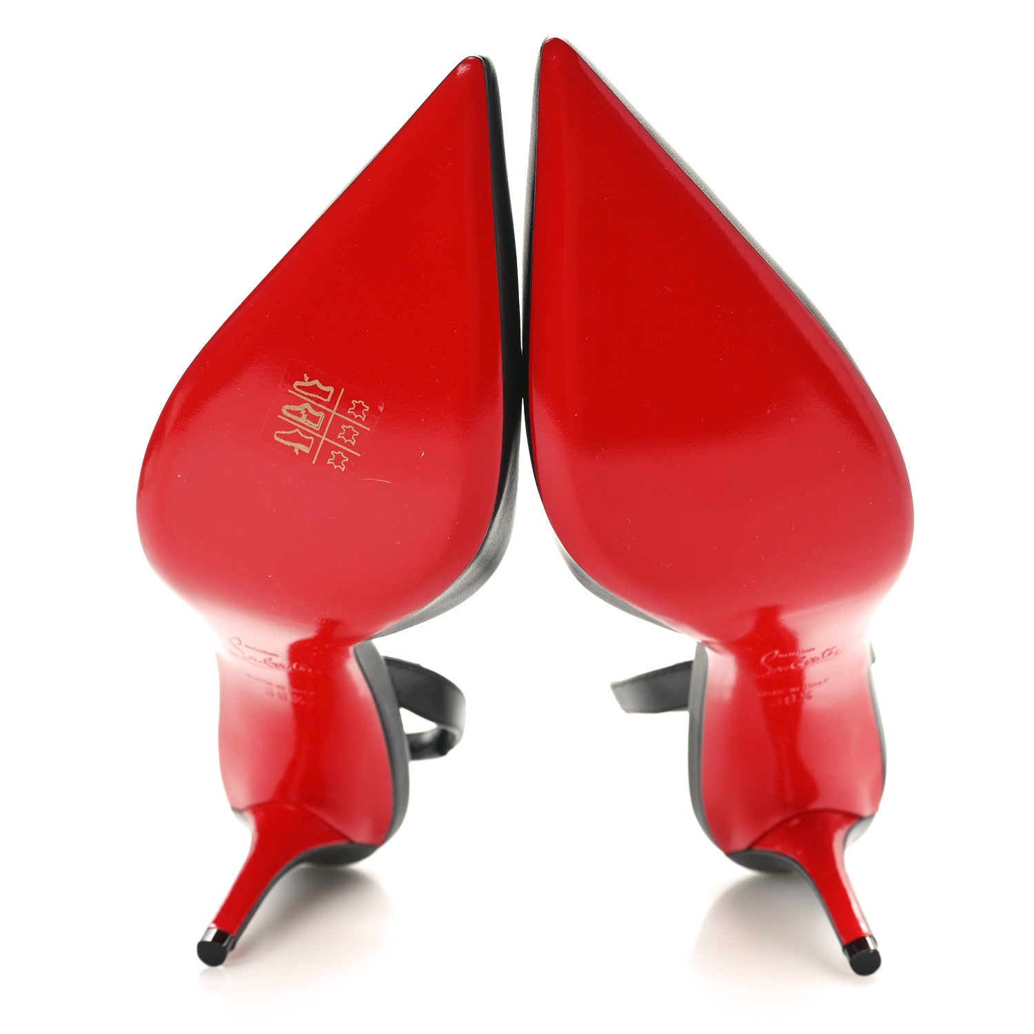 Christian Louboutin Calfskin O Kate Slingback 100 Pumps 39.5 Black 6 of 9