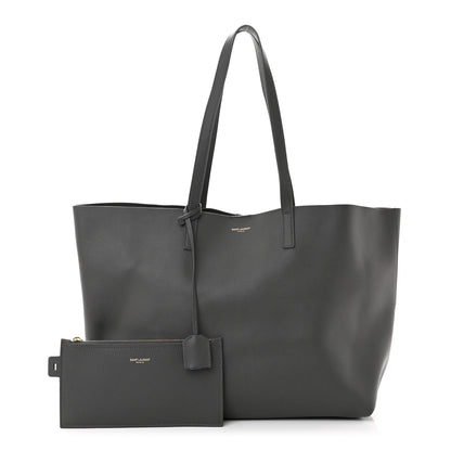 Saint Laurent Calfskin Large Shopping Tote Asphalt 1 of 11