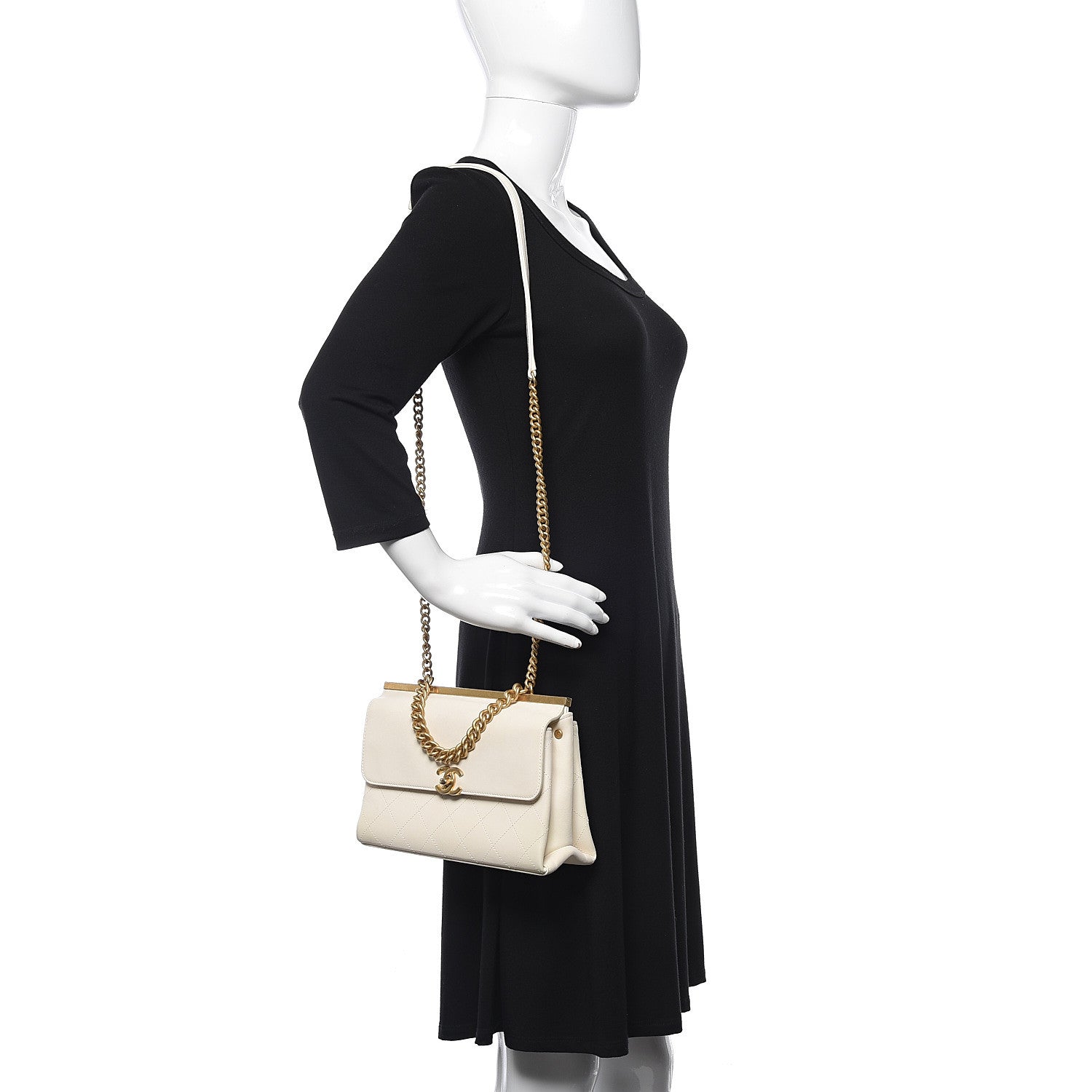 Chanel Lambskin Quilted Small Coco Lux Flap White 2 of 12