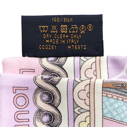 Louis Vuitton Silk Monogram Around The World Bandeau Mauve 4 of 5