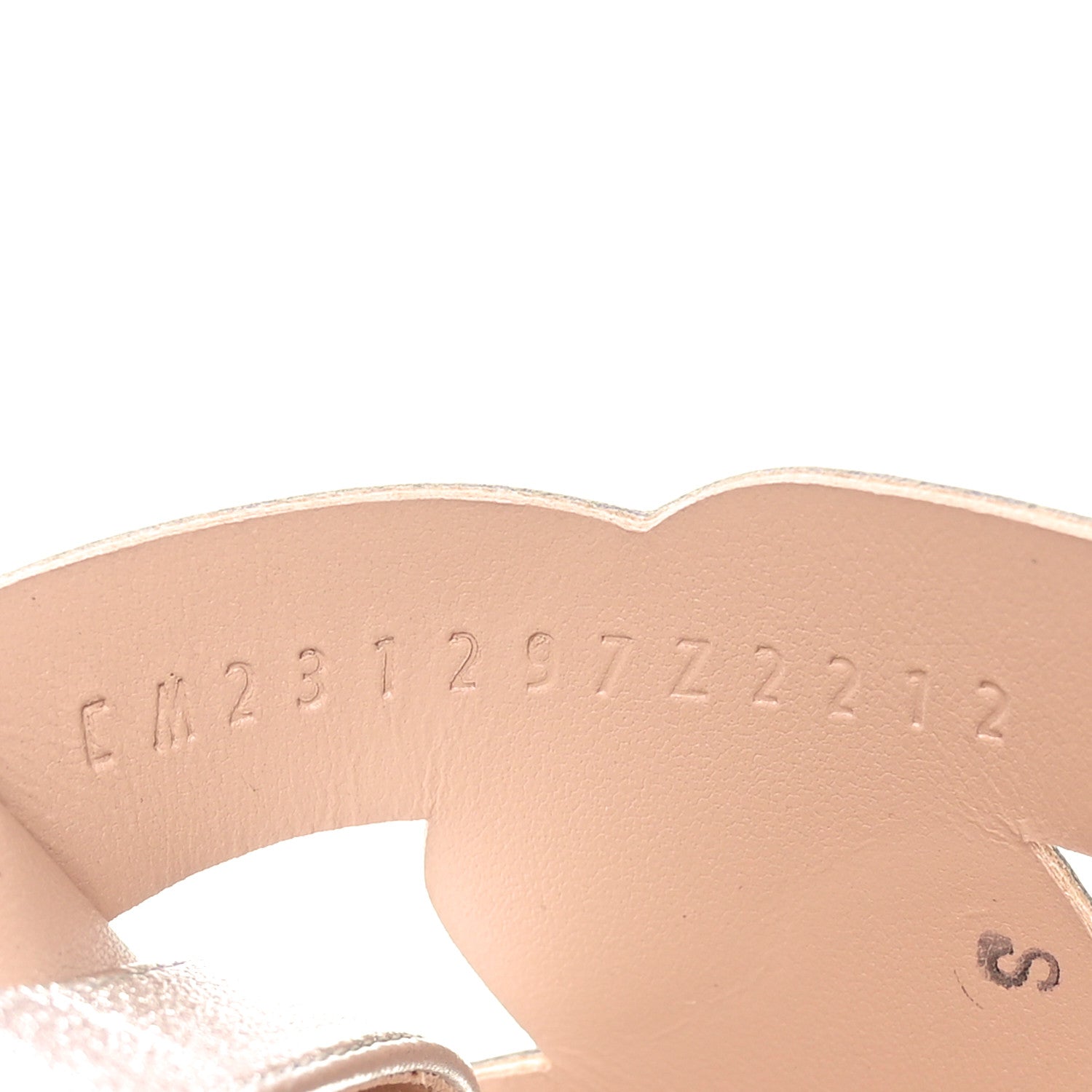 Hermes Metallic Nappa Chevre Velours Womens Grace Sandals 39 Gris Argente Beige 7 of 10