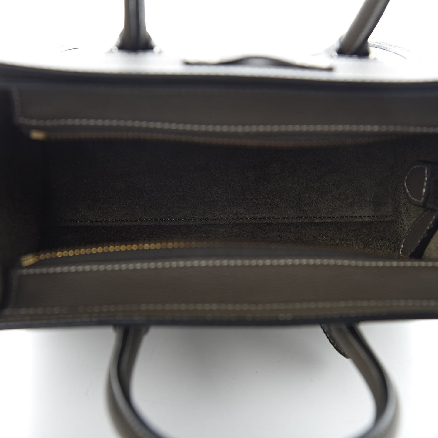 Drummed Calfskin Nano Luggage Stone