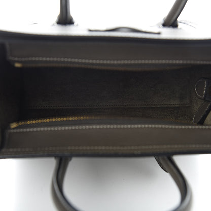 Celine Drummed Calfskin Nano Luggage Stone 5 of 12