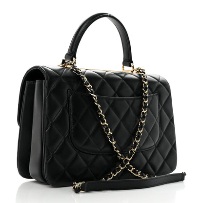 Chanel Lambskin Quilted Medium Trendy CC Flap Dual Handle Bag Black 2 of 11