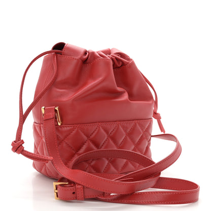 Versace Nappa Quilted Medusa Bucket Bag Red 3 of 11