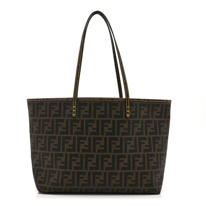 Fendi Zucca Spalmati Small Roll Tote Tobacco Yellow 1 of 11