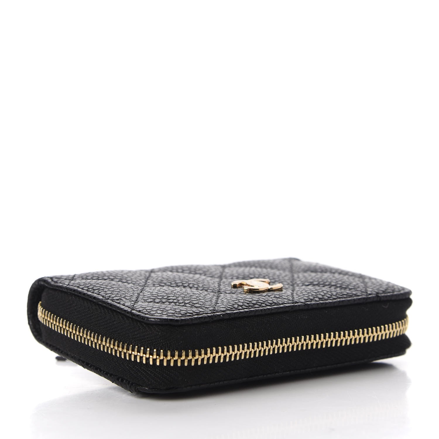 Chanel Caviar Quilted Zip Card Holder Black 4 of 9