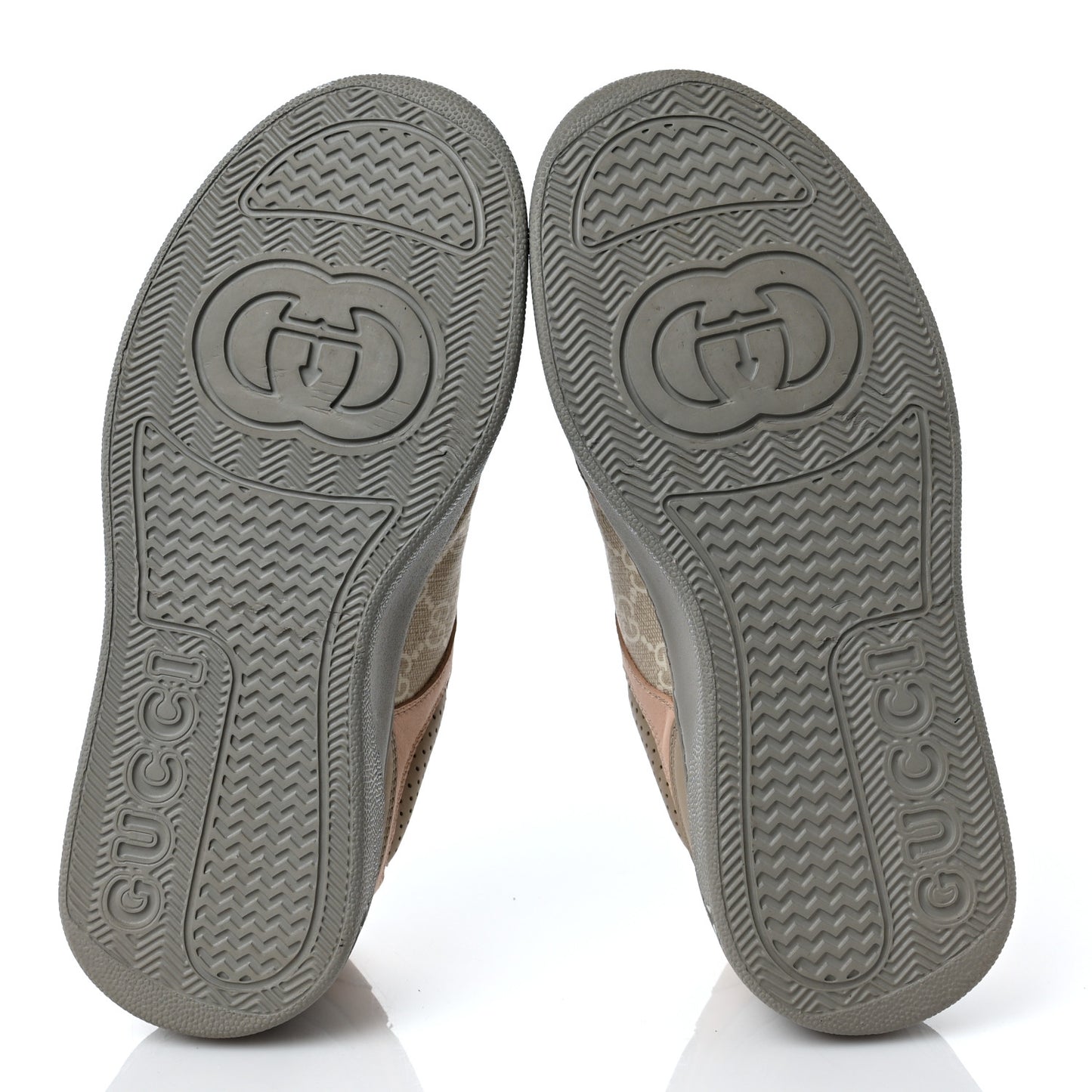 Calfskin GG Supreme Monogram Perforated Womens Platform 55mm Sneakers 37 Apricot Pink Beige Grey