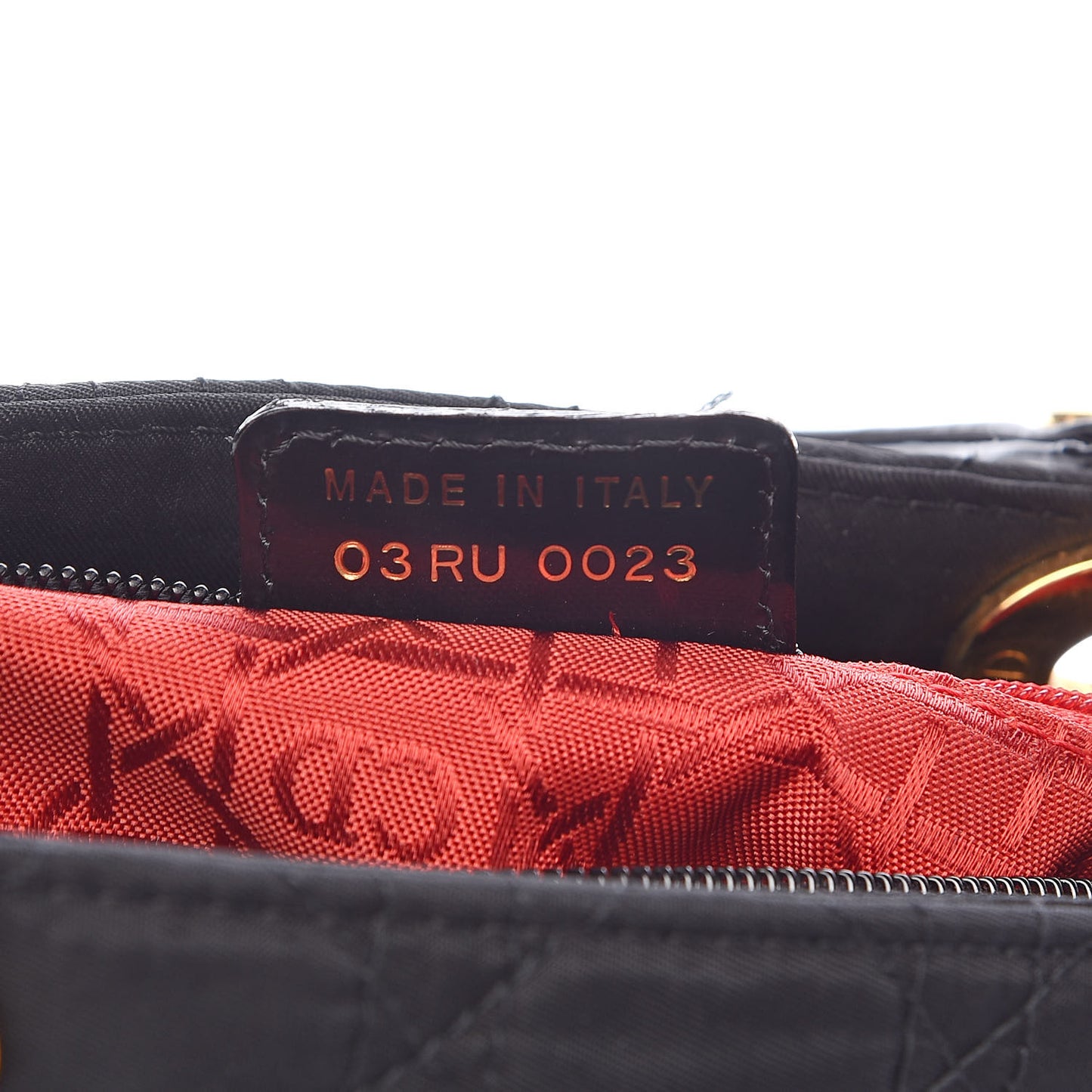 Nylon Cannage Medium Lady Dior Black