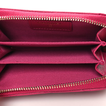 Chanel Caviar Quilted Zip Coin Purse Fuschia 5 of 8