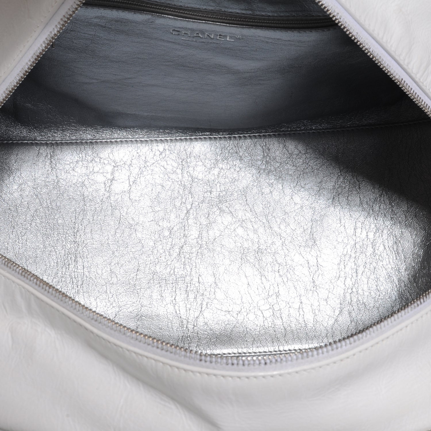 Chanel Patent Luxe Ligne Large Bowler White 5 of 7