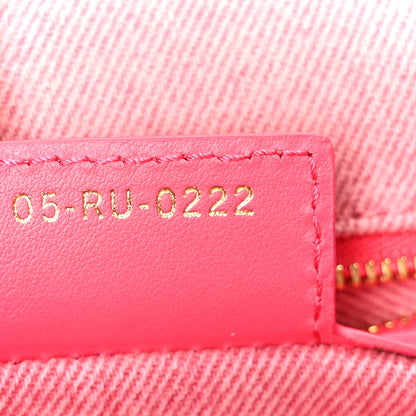 Christian Dior Denim Macrocannage Medium Caro Bag Fuchsia Multicolor 7 of 11