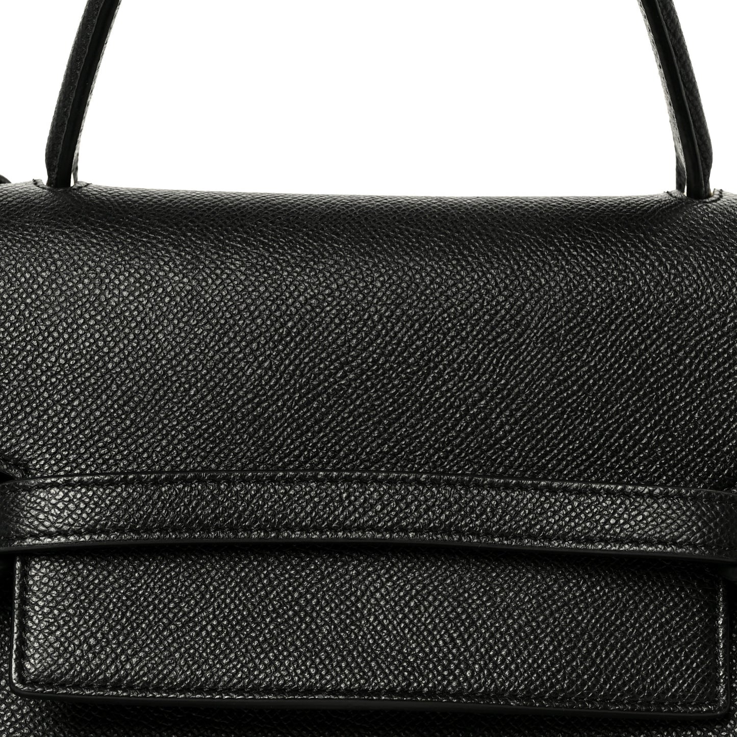 Grained Calfskin Micro Belt Bag Black