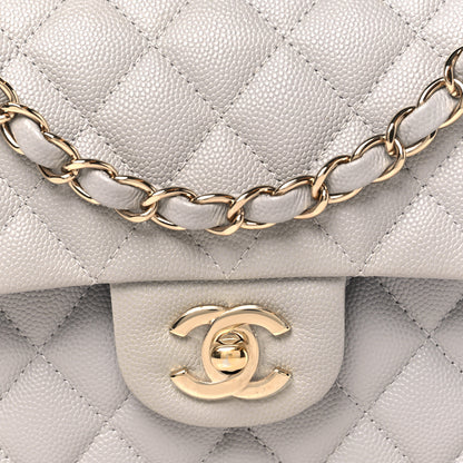 Chanel Caviar Quilted Small Double Flap Grey 8 of 11