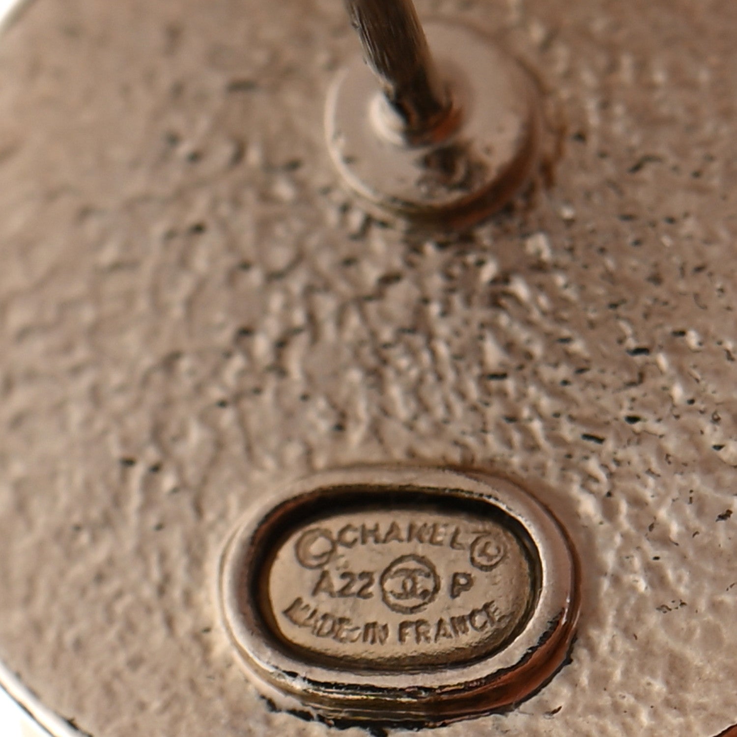 Chanel Metal Pearl Crystal Coco Script CC Drop Earrings Gold 4 of 4