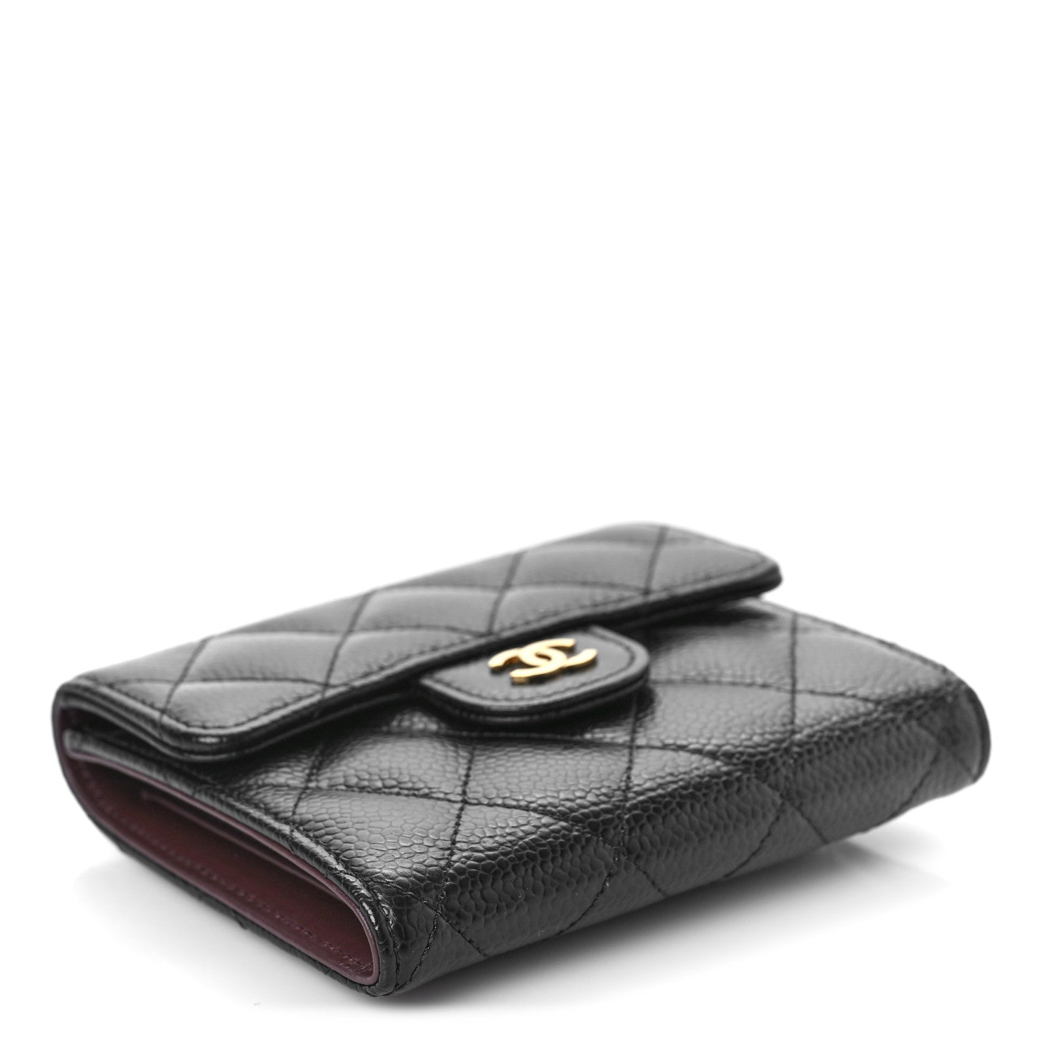 Chanel Caviar Quilted Compact Flap Wallet Black 4 of 10