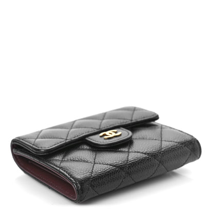 Chanel Caviar Quilted Compact Flap Wallet Black 4 of 10
