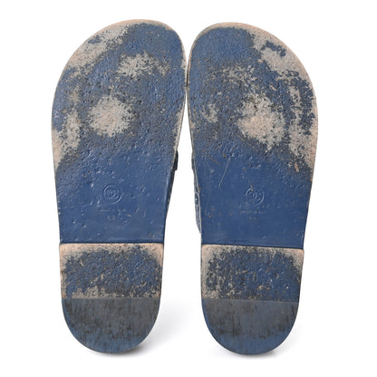 Chanel Denim CC Velcro Dad Chain CC Slide Sandals 39 Blue 6 of 10