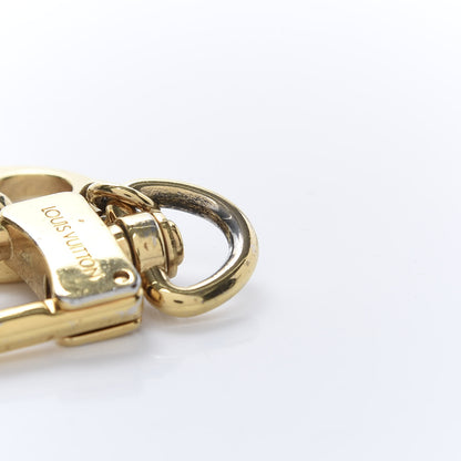 Louis Vuitton Brass Enamel Fleur De Monogram Bag Charm Chain Gold 6 of 7