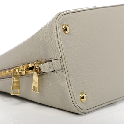 Prada Saffiano Lux Bi-Color Promenade Tote Talco Pomice 16 of 18