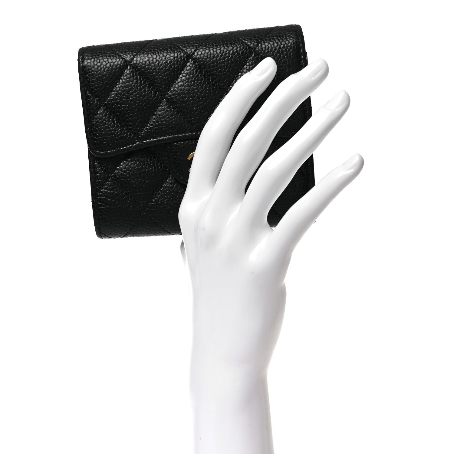 Chanel Caviar Quilted Compact Flap Wallet Black 2 of 10