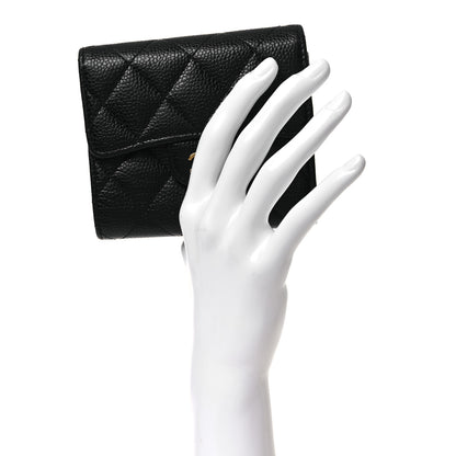 Chanel Caviar Quilted Compact Flap Wallet Black 2 of 10