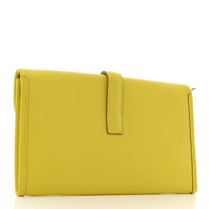 Hermes Swift Verso Jige Duo Clutch Lime Biscuit 4 of 8