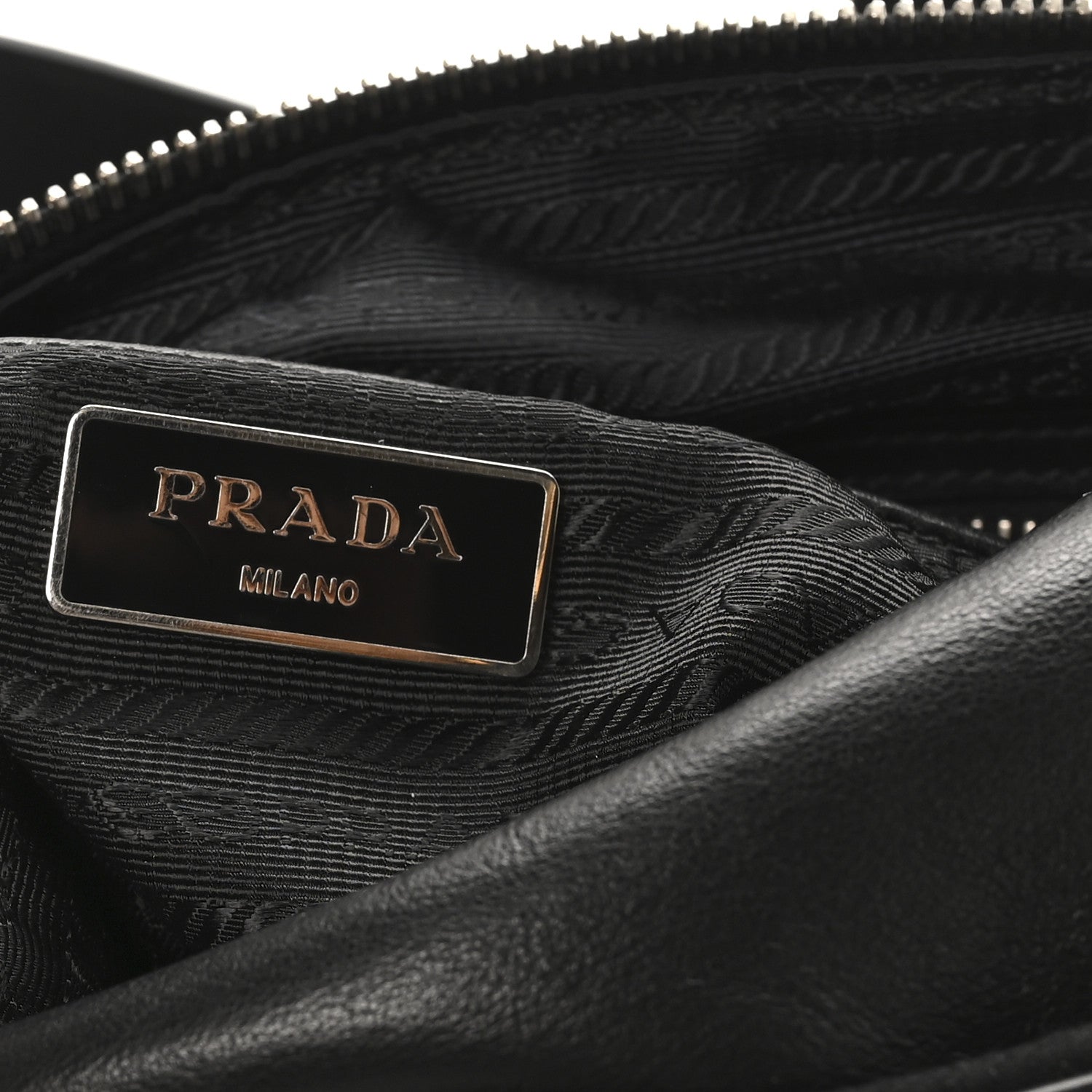Prada Soft Calf Messenger Bag Black 6 of 9