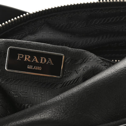 Prada Soft Calf Messenger Bag Black 6 of 9