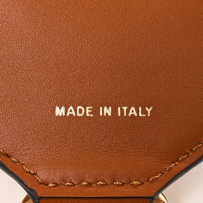 Fendi Ribbon Vitello King Logo Embossed Gingham Woven Adjustable Strap You Panna Black Cuoio 4 of 5