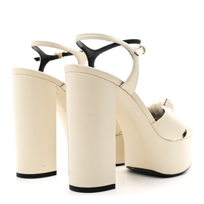 Saint Laurent Vendome Bianca 85 Platform Sandals 36 Pearl 5 of 10