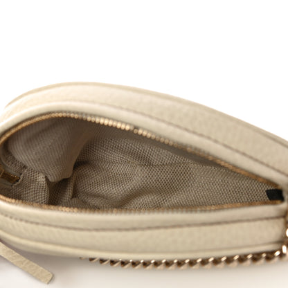 Gucci Pebbled Calfskin Mini Soho Chain Bag Off White 4 of 14