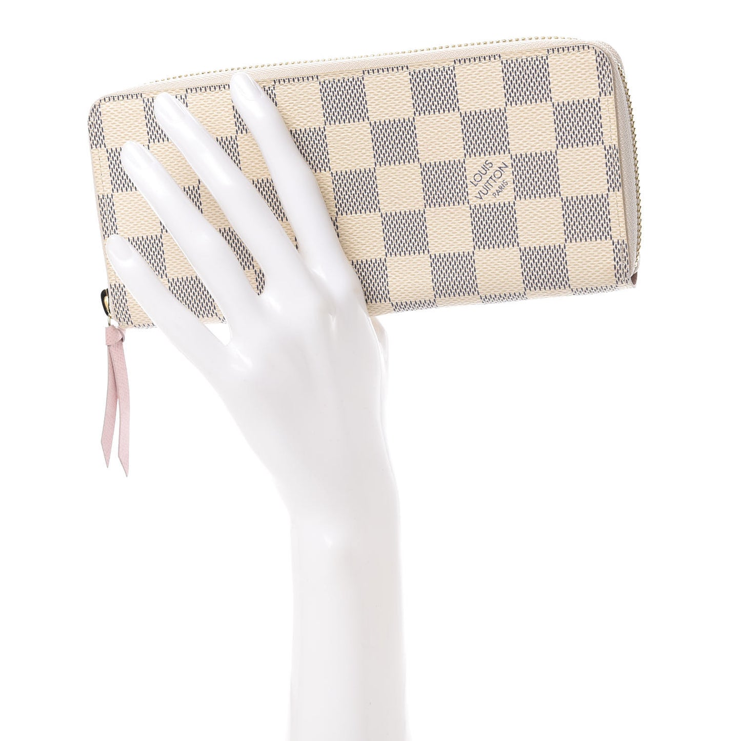 Damier Azur Clemence Wallet Rose Ballerine