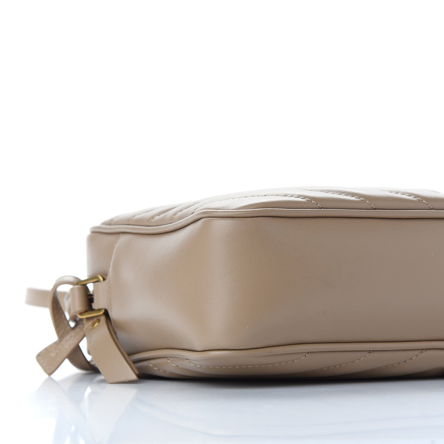 Saint Laurent Calfskin Matelasse Monogram Lou Camera Bag Dark Beige 6 of 7
