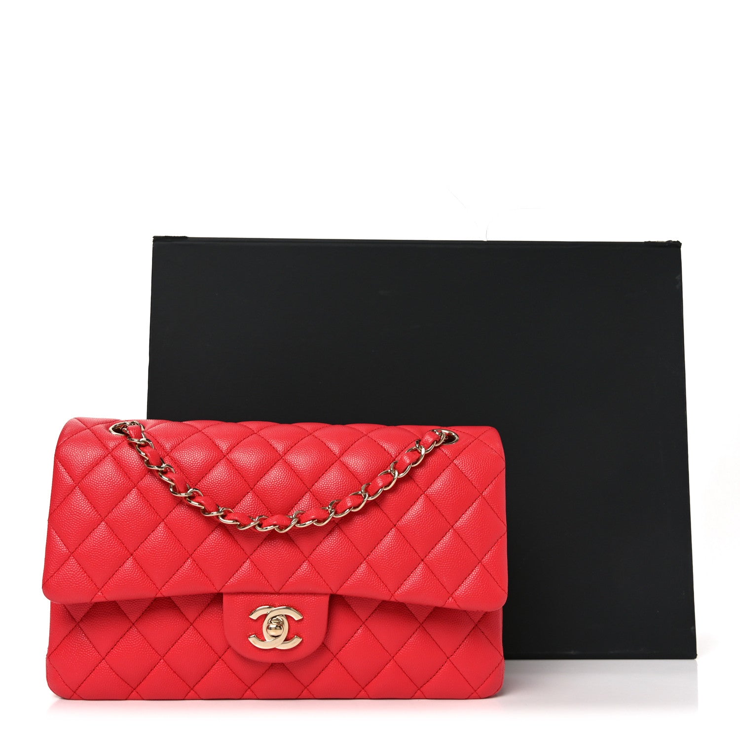 Chanel Caviar Quilted Medium Double Flap Red 11 of 11