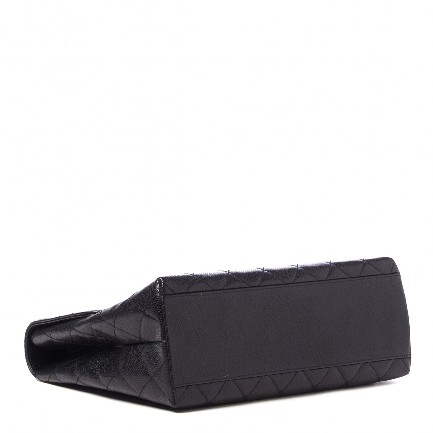 Caviar Quilted Jumbo Kelly Flap Black