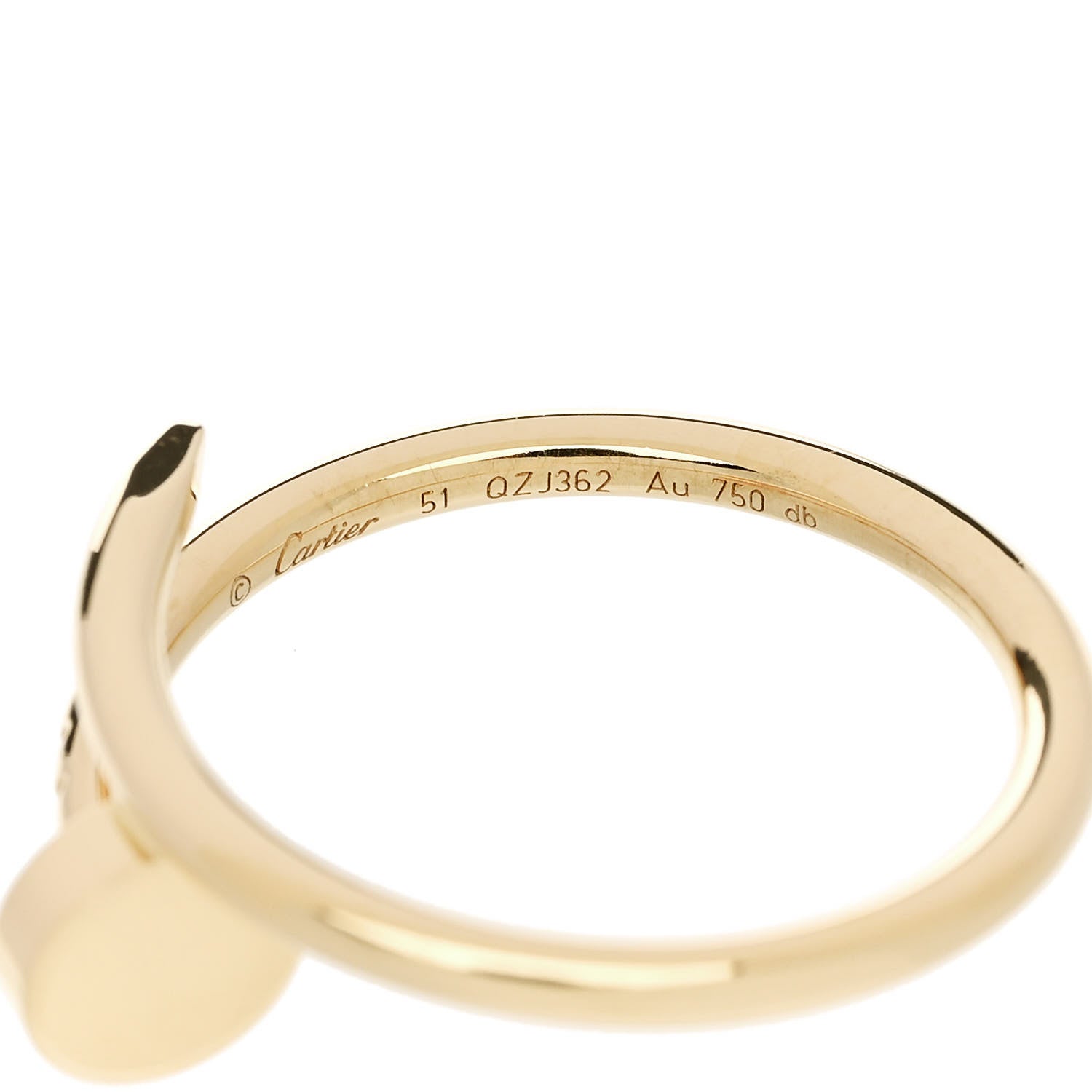Cartier 18K Yellow Gold Small Juste Un Clou Ring 51 5.75 5 of 6