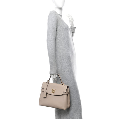 Louis Vuitton Soft Calfskin Lockme Ever MM Greige 2 of 9