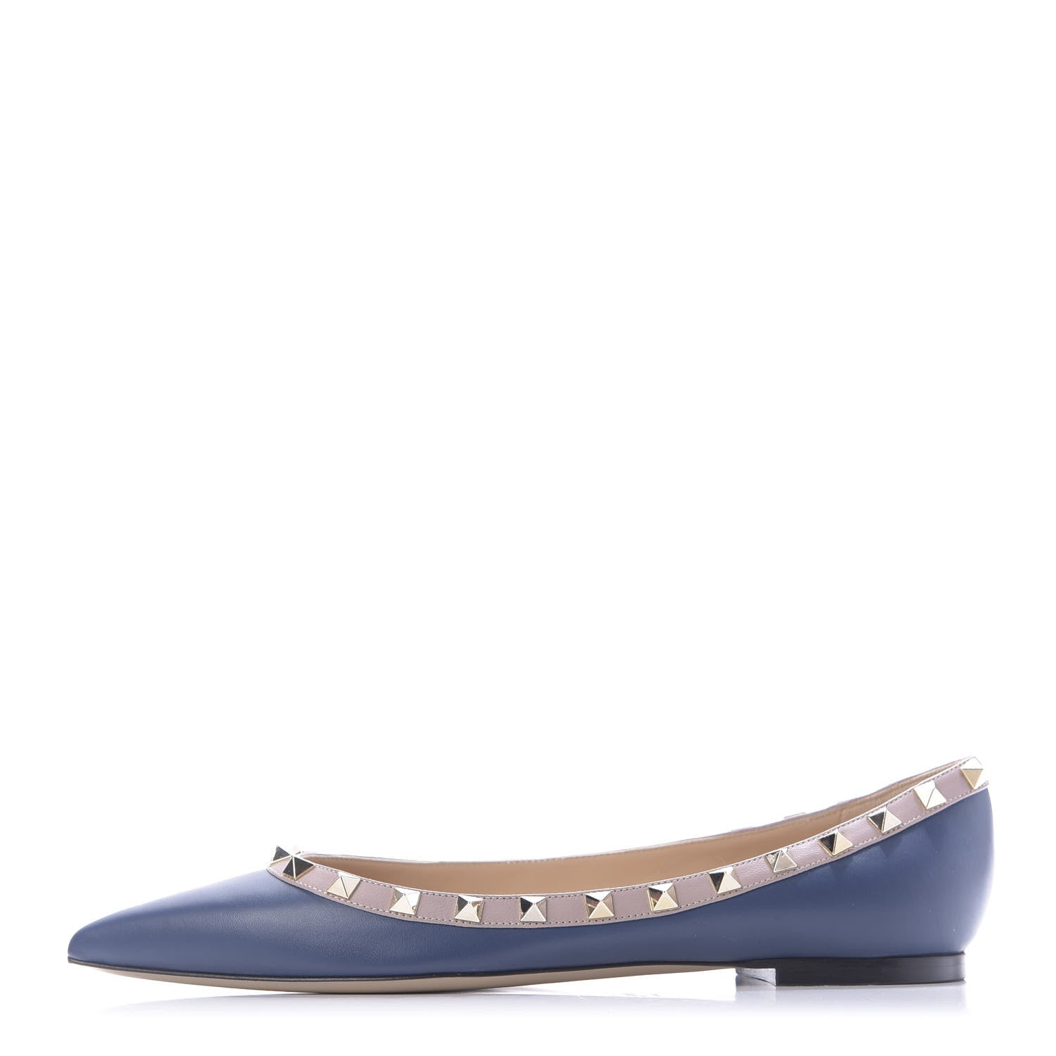 Valentino Garavani Nappa Rockstud Ballerina Flats 39 Light Ocean Poudre 1 of 10