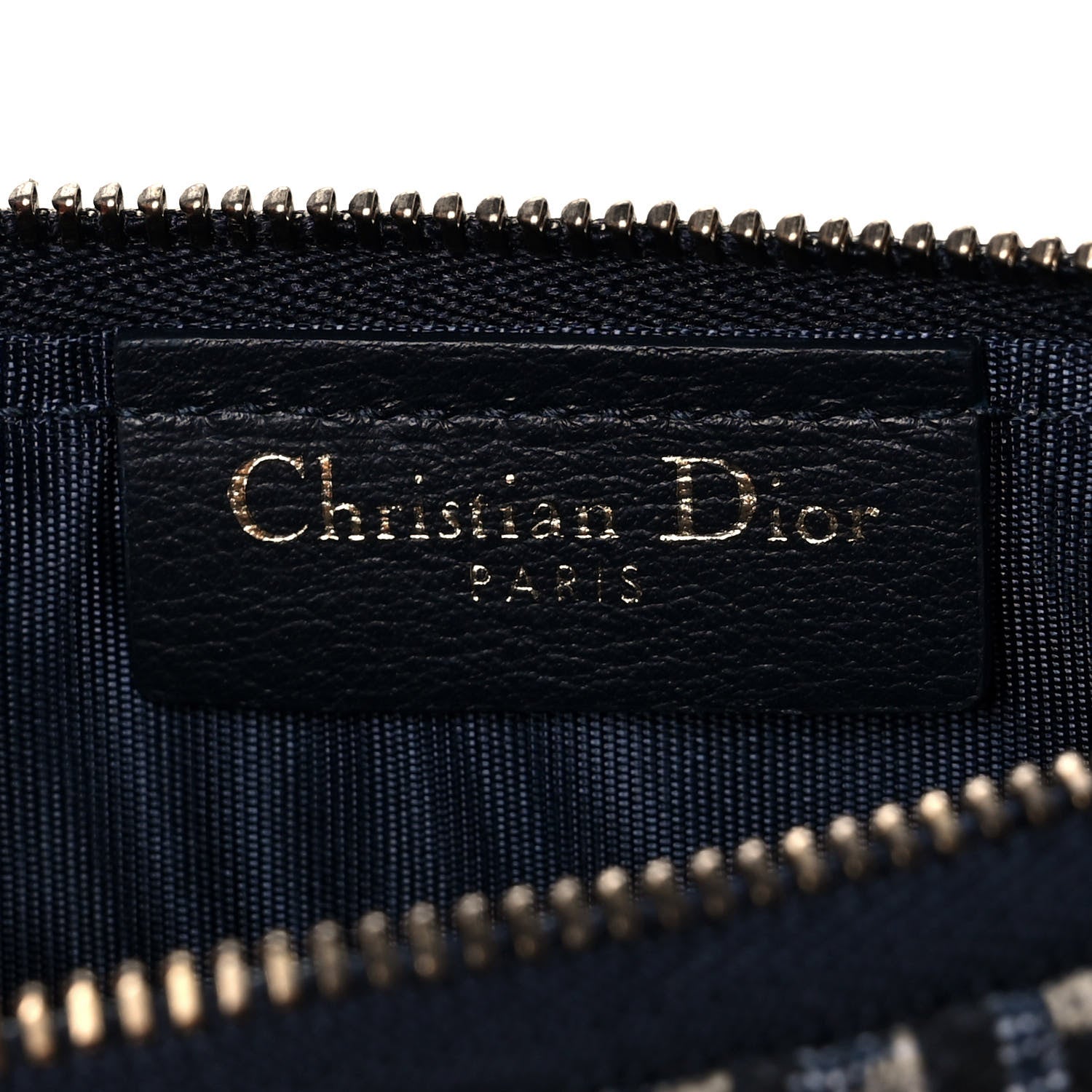 Christian Dior Oblique Saddle Chain Long Wallet Blue 9 of 12