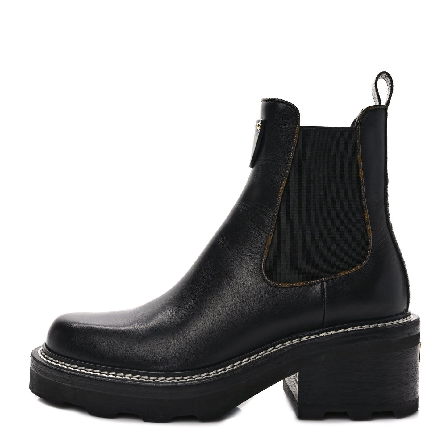 Calfskin Monogram Beaubourg Ankle Boots 37.5 Black