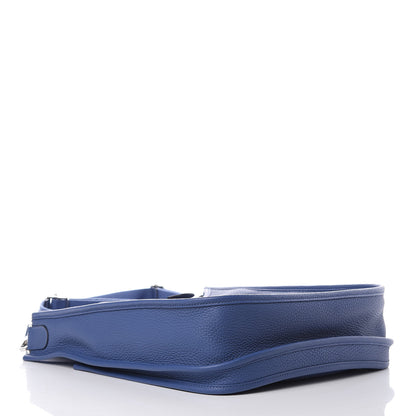 Hermes Taurillon Clemence Evelyne III PM Bleu Brighton 4 of 11