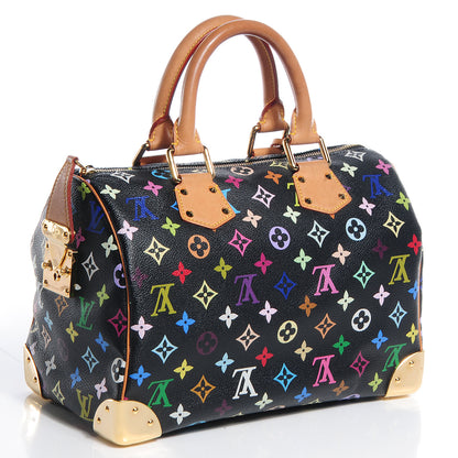 Louis Vuitton Monogram Multicolor Speedy 30 Black 4 of 11