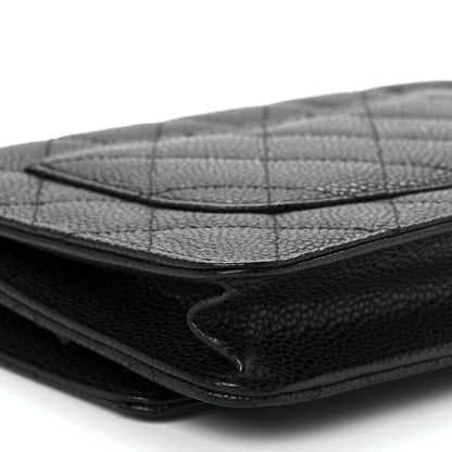 Chanel Caviar Quilted Wallet On Chain WOC Black 9 of 11