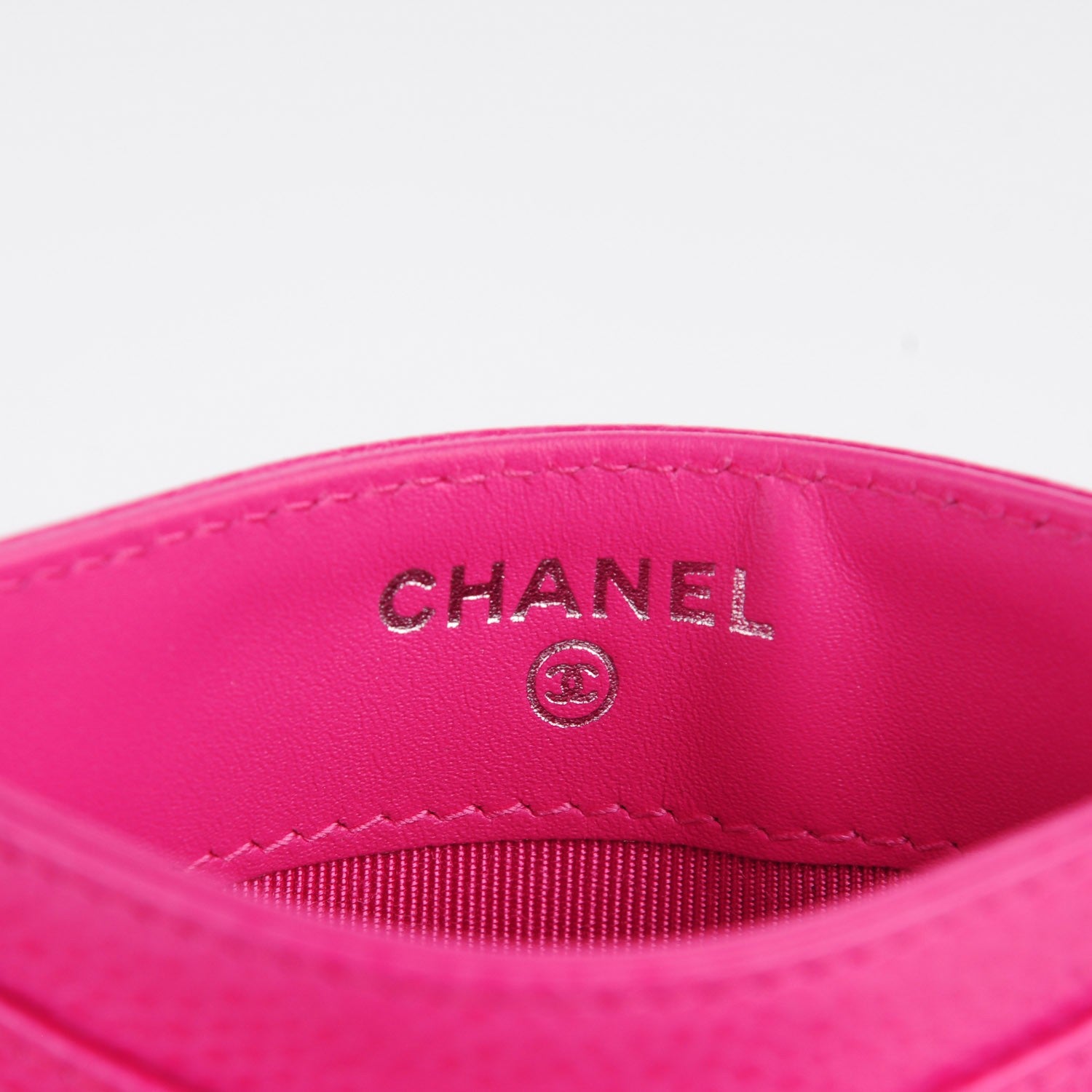 Chanel Caviar Quilted Card Holder Pink 5 of 8