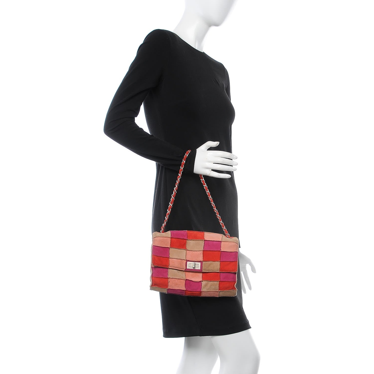 Chanel Suede Patchwork Medium Mademoiselle Flap Multicolor 2 of 11