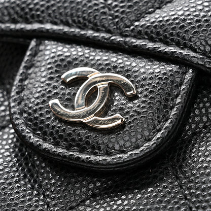 Chanel Caviar Quilted Flap Card Holder Chain Wristlet Black 9 of 10